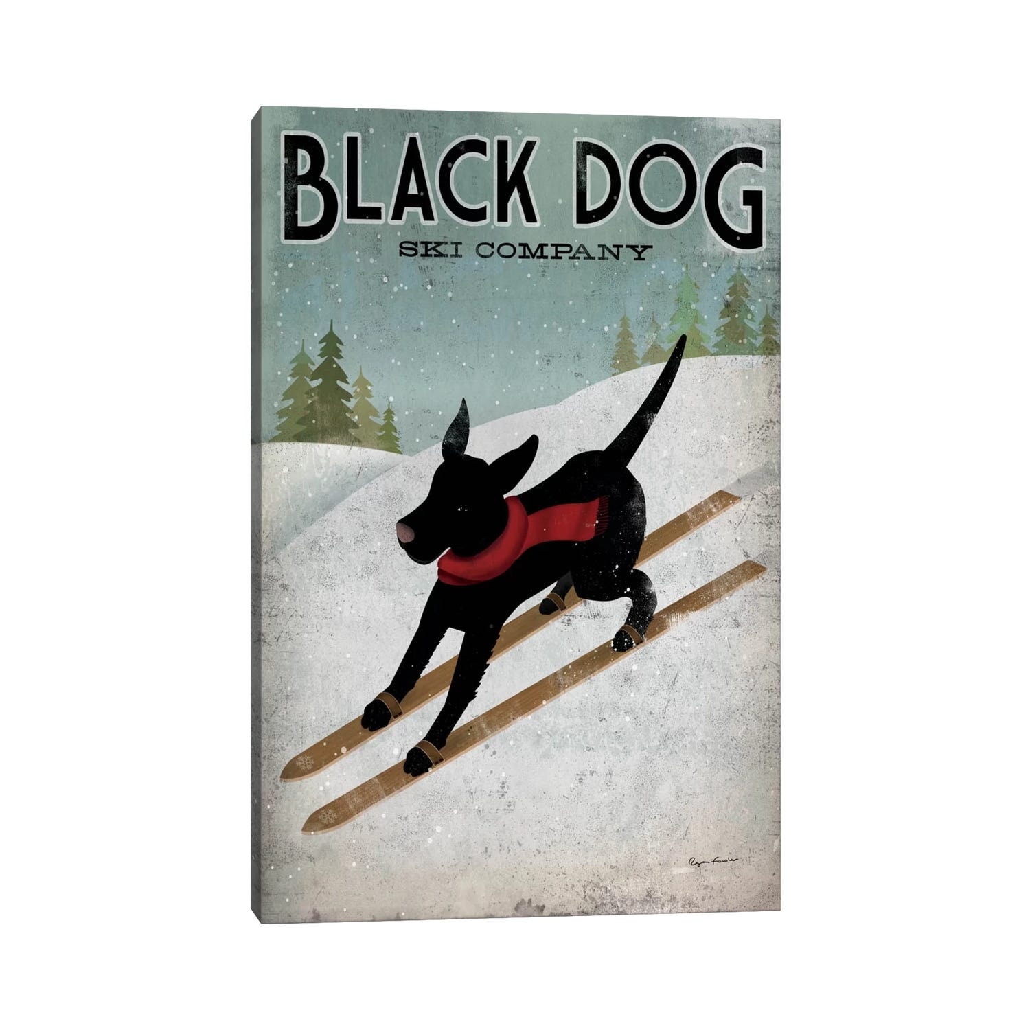 iCanvas "Black Dog Ski Co. I" by Ryan Fowler Canvas Print