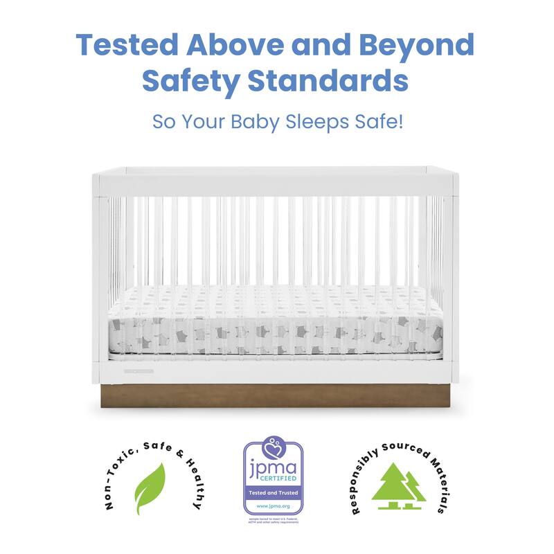 James Acrylic 4-in-1 Convertible Crib - Greenguard Gold Certified