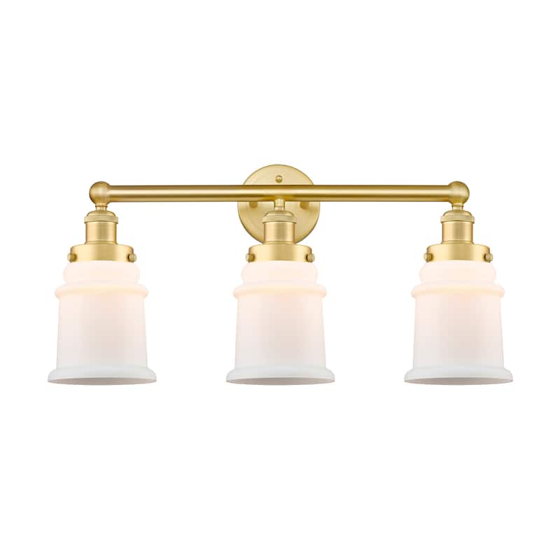 Innovations Lighting 616-3W-13-24 Canton Vanity Canton 3 Light 24" - Satin Gold / Matte White