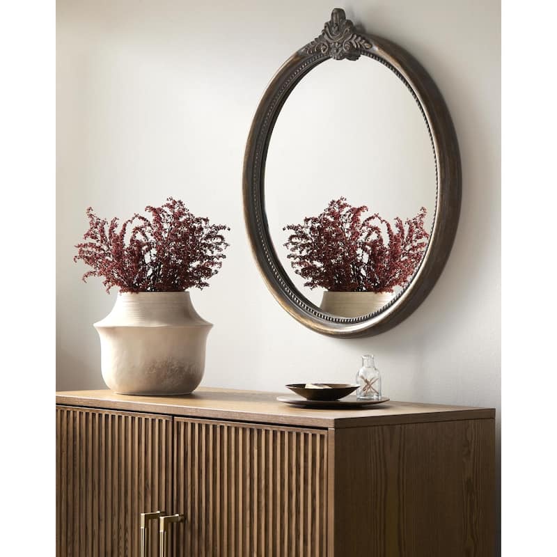 Livabliss Aden Cottage Accent Mirror - Brown