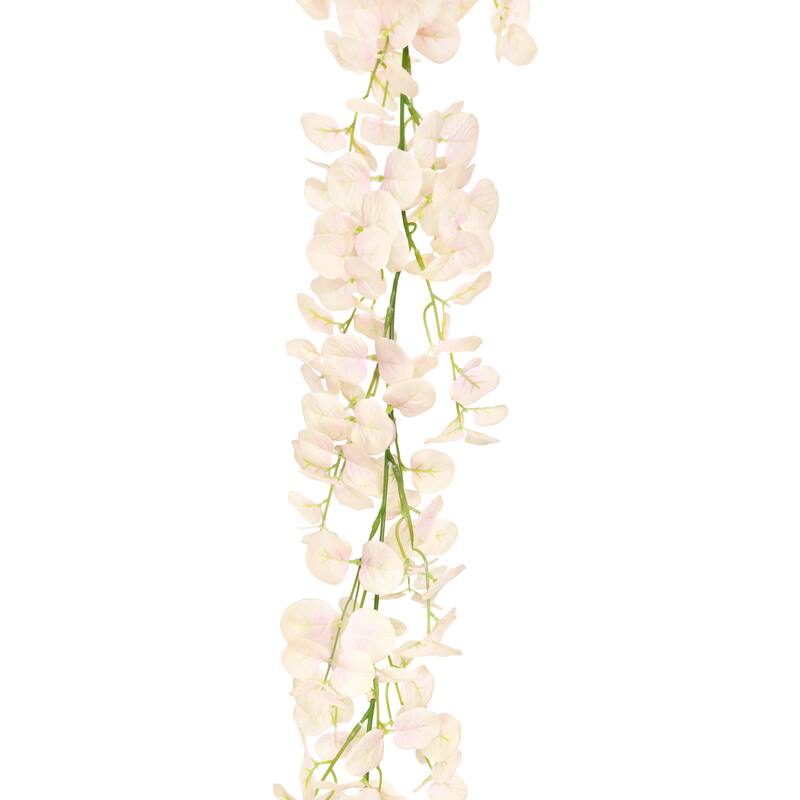 Set of 2 Blush Artificial Eucalyptus Leaf Vine Hanging Plant Greenery Foliage Garland 6ft - Blush Pink - 72" L x 6" W x 6" DP