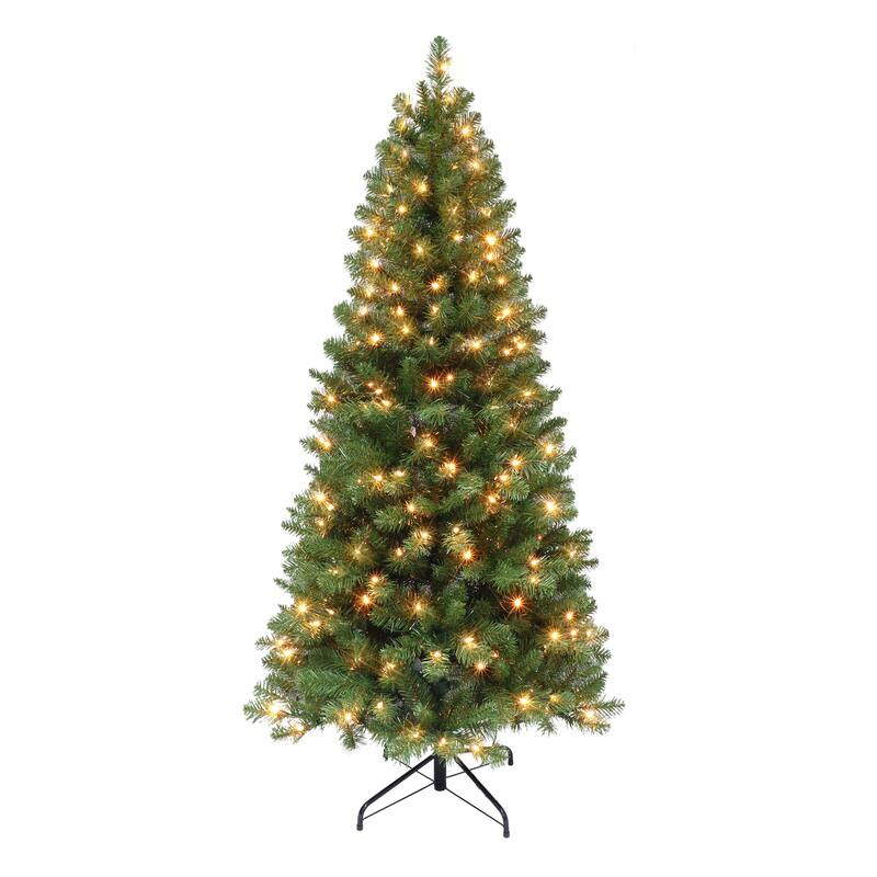 Puleo International 6 ft. Pre-lit Virginia Pine Tree