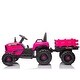 preview thumbnail 35 of 62, Kids 24V Ride-On Tractor Toy with Trailer, 400W Motor, 3-Speed Control, Bluetooth, MP3, and LED Lights