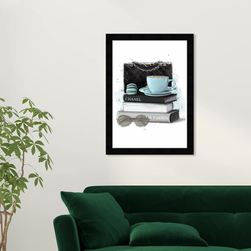 Wynwood Studio Prints Fashion and Glam Coffeetable Books Blue and Tiffany Blue Glam Wall Art Canvas Print