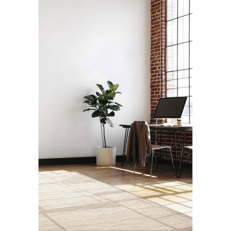 ECARPETGALLERY Braid weave Sienna Cream Wool Rug - 4'11 x 8'0