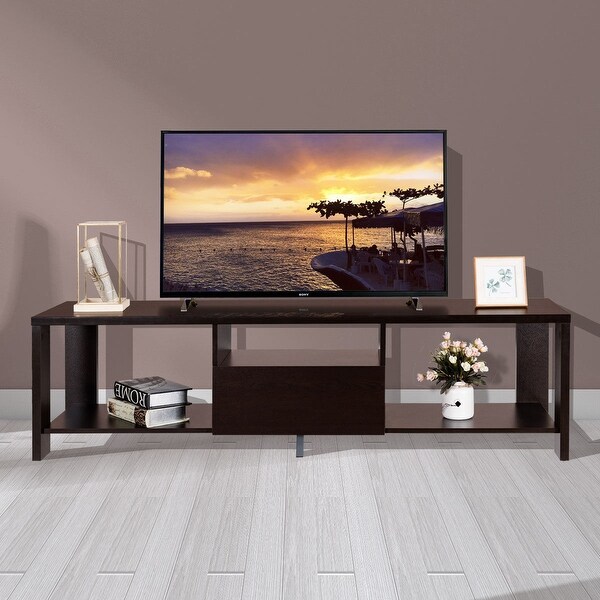 TV Stand Entertainment Media Center Console Shelf With Drawer Hold up to 60" TV - Espresso