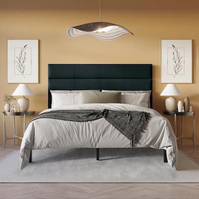CraftPorch Contemporary Woven Linen Fabric Upholstered Platform Bed