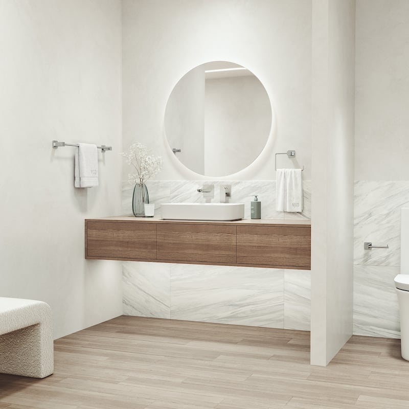 VIGO Meridian 3-Piece Bathroom Hardware Accessory Set with 24 in. Towel Bar, Toilet Paper Holder, Hand Towel Holder