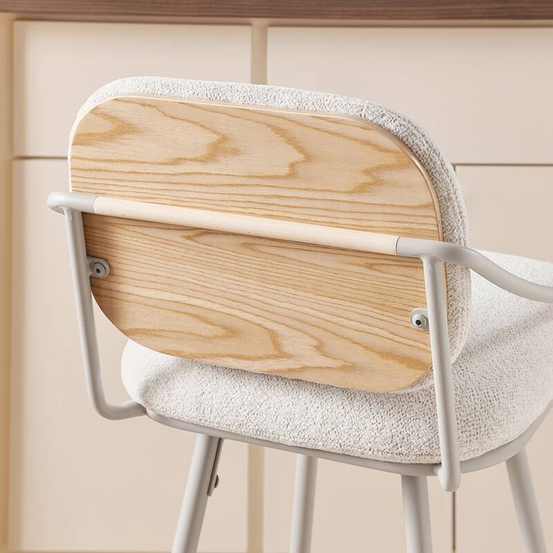 Art Leon Mid-century Modern Fabric Swivel Barstool