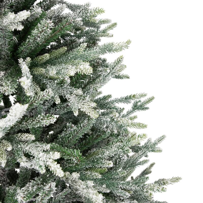 Real Touch™ Medium Flocked Snowcap Grove Fir Artificial Christmas Tree - 6.5’ - Unlit - 6.5 Foot