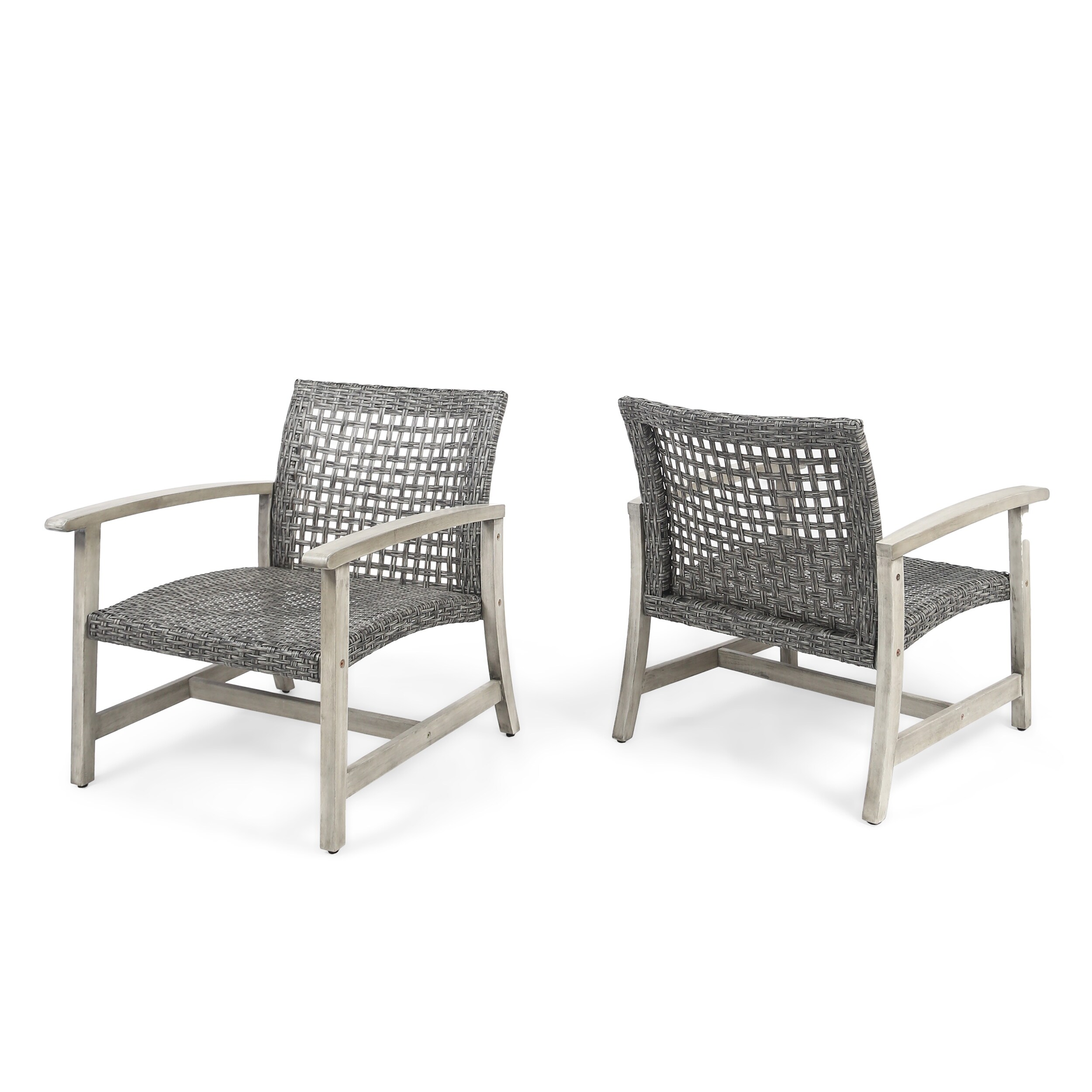Hampton outdoor mid best sale century wicker club chair