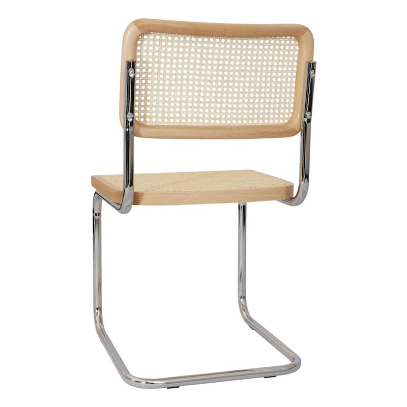 Breuer Chair Company Marcel Breuer Cesca Cane Cantilever Side Chair w/ Chrome Steel Frame (Various Wood & Cane Colors)