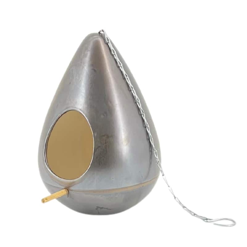 Ceramic 10-Inch Teardrop Birdhouse