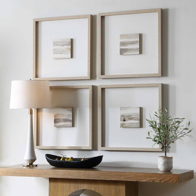 Uttermost Studying Sepia Hand Painted Canvases (Set of 4)