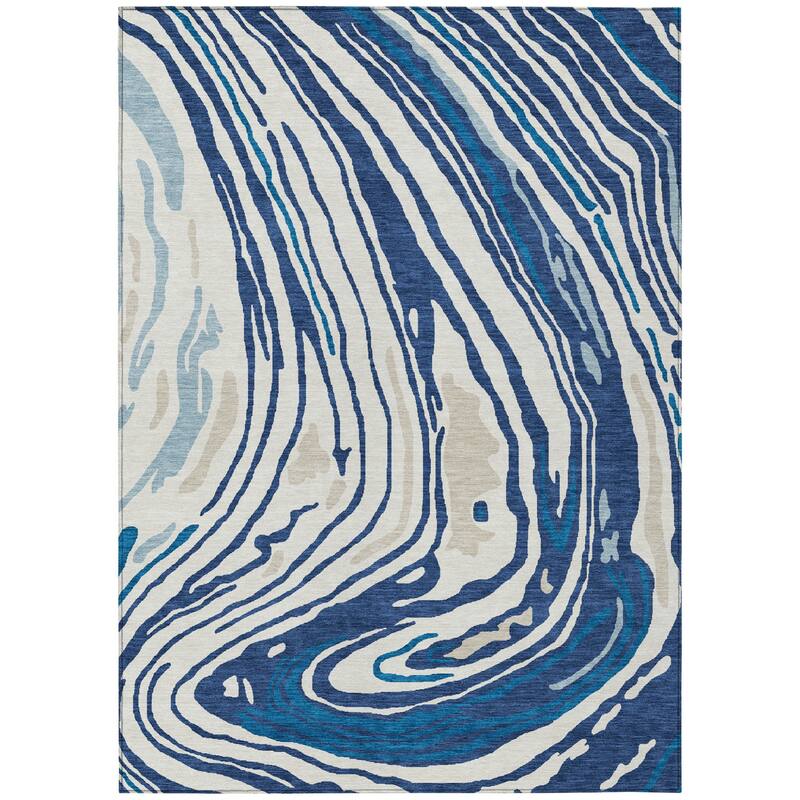 HomeRoots Abstract Transitional Rectangle Outdoor Rug