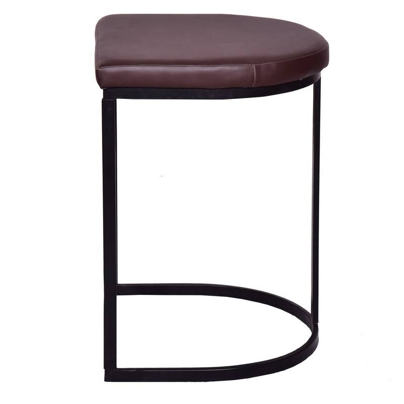 26 Inch Counter Height Stool with Vegan Faux Leather Upholstery - 26 H x 19 W x 19 L Inches