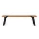 preview thumbnail 12 of 18, Varva Acacia Wood and Iron Outdoor Dining Bench by Christopher Knight Home