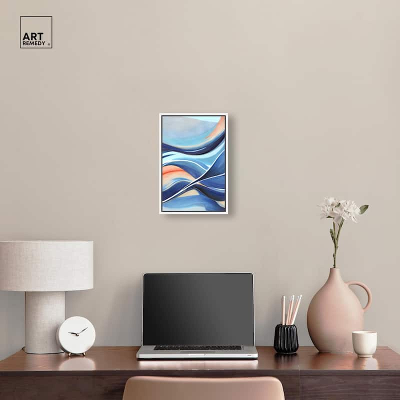 Glowing Blue II Canvas by Art Remedy
