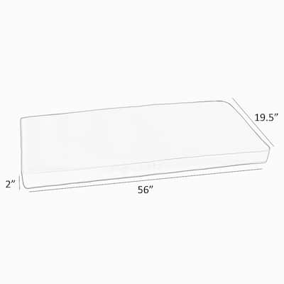 Sorra Home Sunbrella Canvas Indoor/Outdoor Corded Bench Cushion