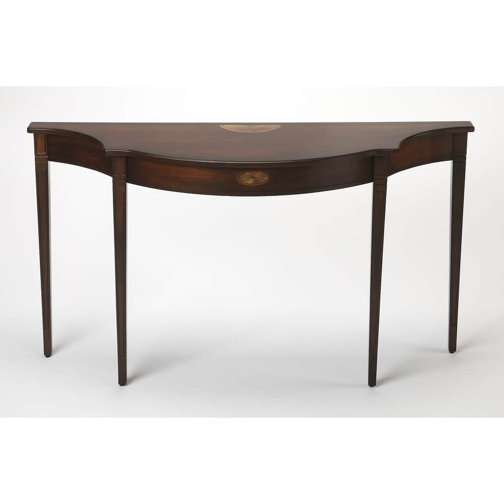 Chester 54 in. W Demilune Wood Traditional Console Table