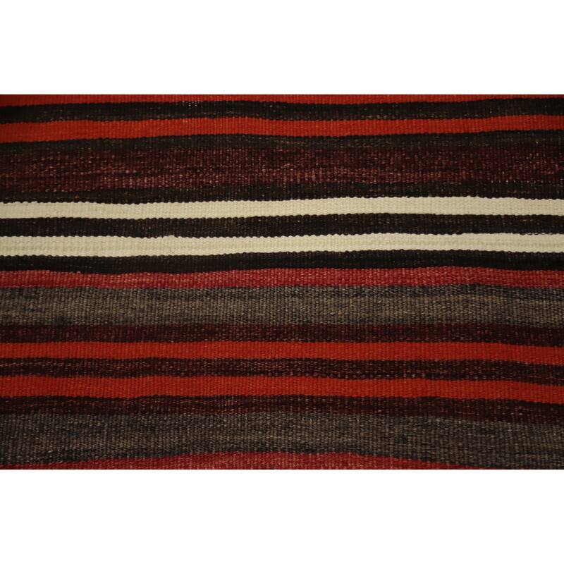 Hand Woven Oriental 100% Wool Carpet Southwestern Geometric Multi-Colored Kilim Area Rug - 8' 9'' X 5' 3''