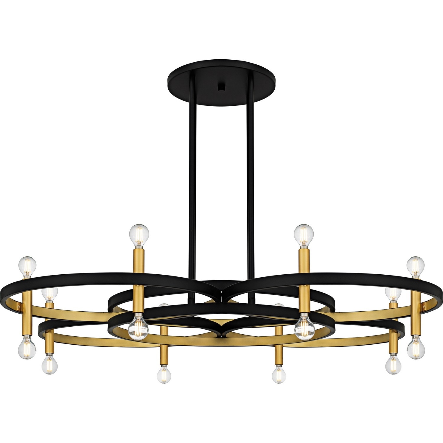 Matte Black Chandelier from the Winsland Collection