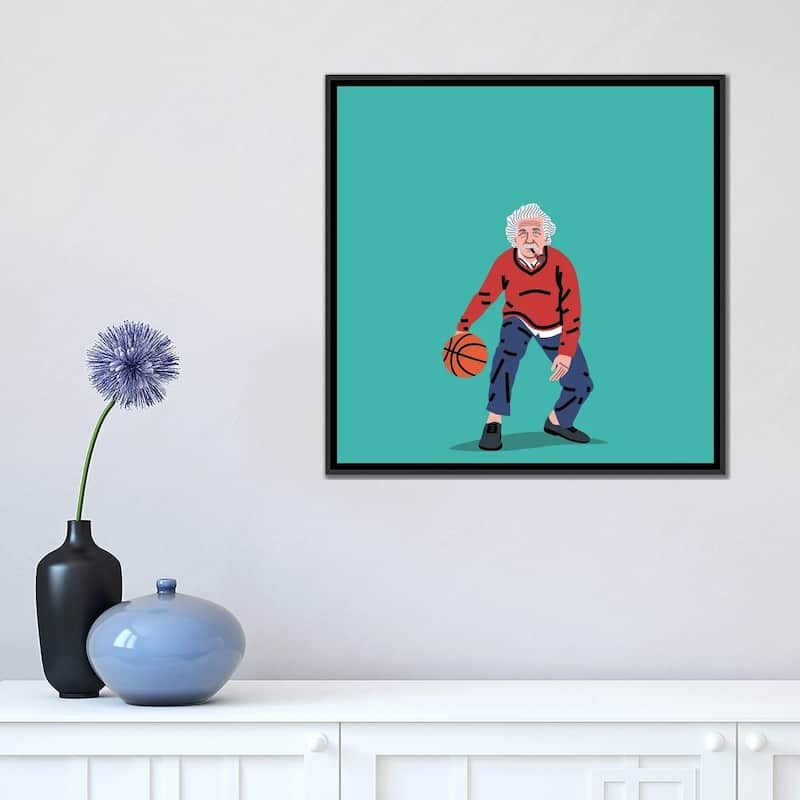 iCanvas "Balling Einstein" by Elad Shagrir Framed Canvas Print