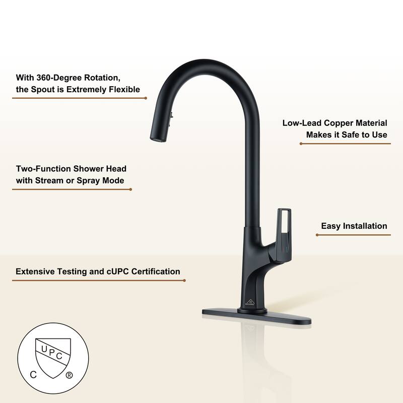 Kitchen Sink Faucet Single-Handle Pull-Out Sprayer Kitchen Faucet