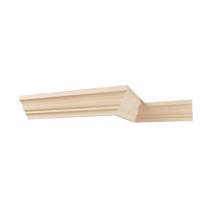 WM52: 2-1/4-in H x 1-2/3-in P x 2-3/4-in F x 96-in L Americraft Solid Hardwood Stain Grade Crown Moulding
