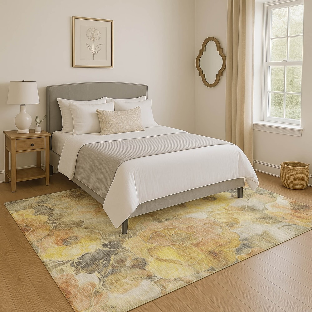Premium Washable Super Soft Modern Floral Mayfield Rug