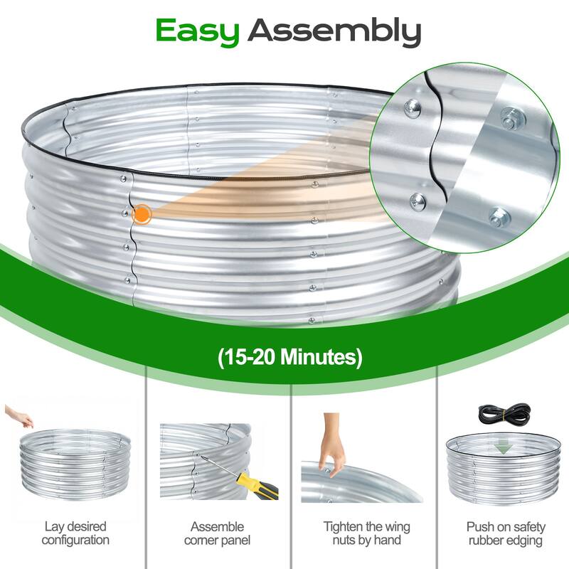 Aoodor Metal Raised Garden Bed