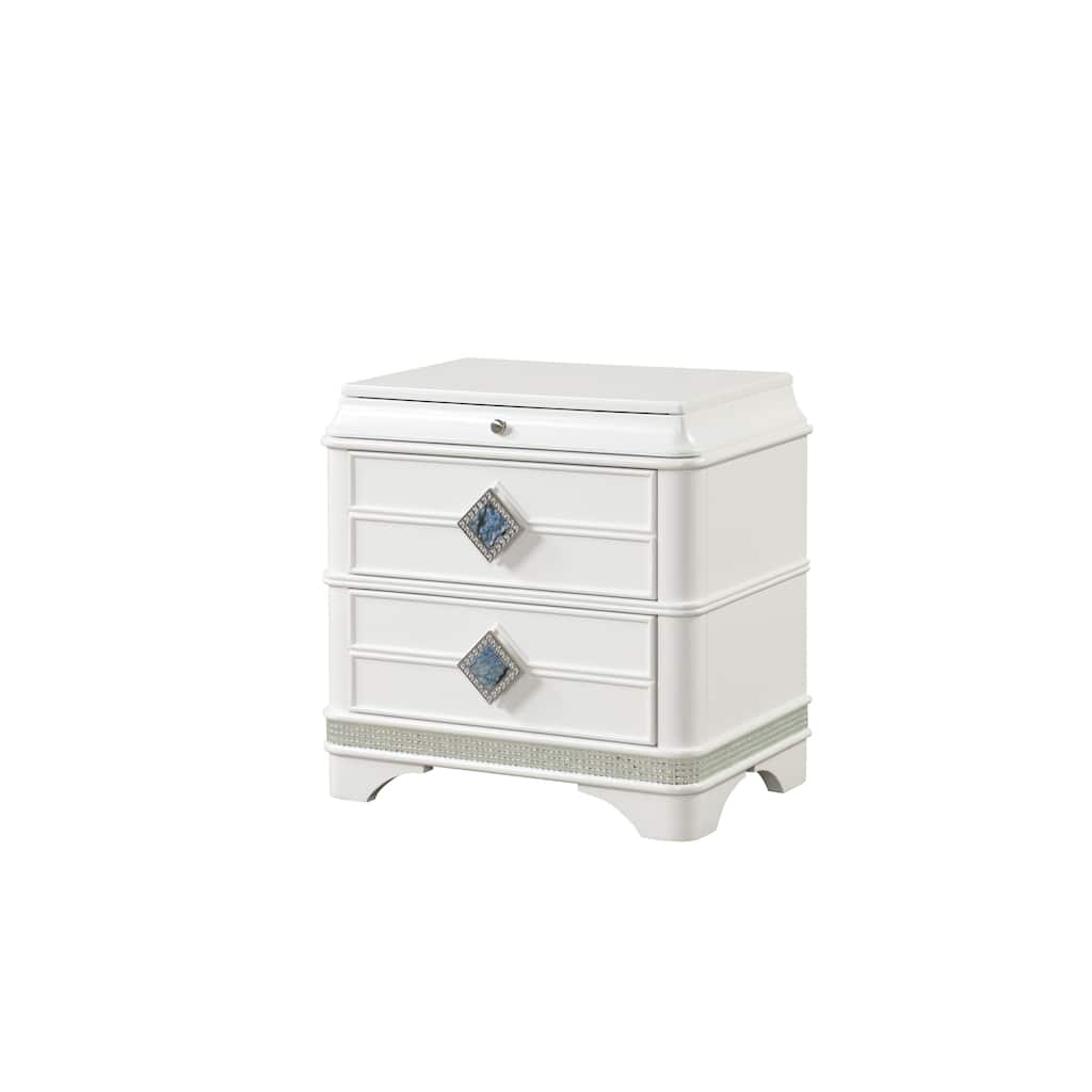 Modern Style 2-Drawer Night stand Made with Wood