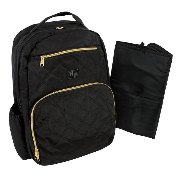 slide 1 of 1, Hudson Baby Premium Diaper Bag Backpack and Changing Pad, Black, One Size - Black - One Size One Size - Black