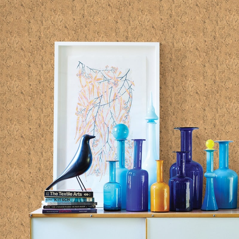 Brewster Adrift Neutral Large Faux Cork Wallpaper - 20.5in x 396in x 0.025in