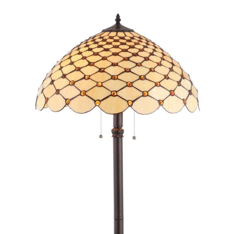 Dragonfly Tiffany-Style 62" LED Floor Lamp, Bronze by JONATHAN Y - 62" H x 20" W x 20" D