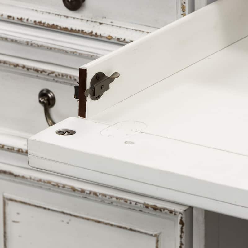 Magnolia Manor Antique White Weathered Bark Desk