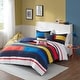 preview thumbnail 2 of 12, Emmett Stripe Printed Comforter Set by Intelligent Design Kids