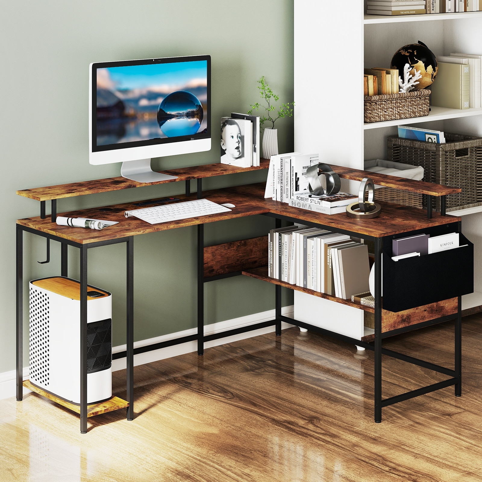 Gymax-L-Shaped-Gaming-Desk-w--