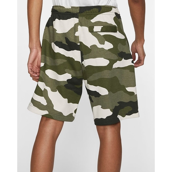 men's club fleece camo shorts