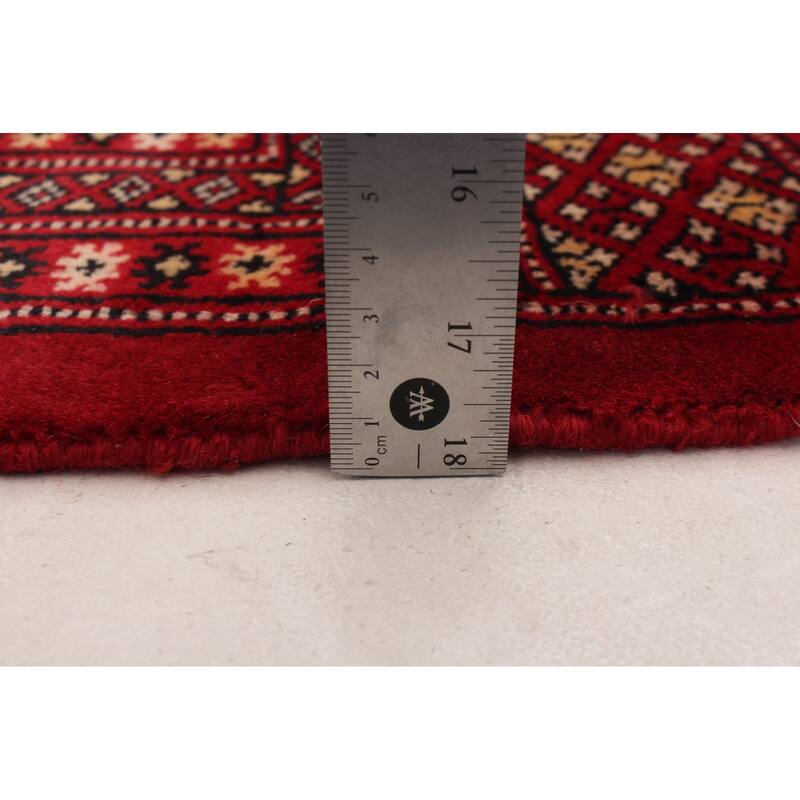 ECARPETGALLERY Hand-knotted Finest Peshawar Bokhara Dark Red Wool Rug - 7'10 x 10'0