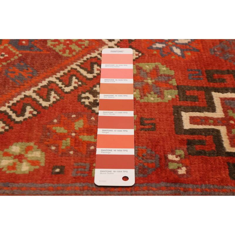 ECARPETGALLERY Hand-knotted Melis Red Wool Rug - 4'3 x 9'2
