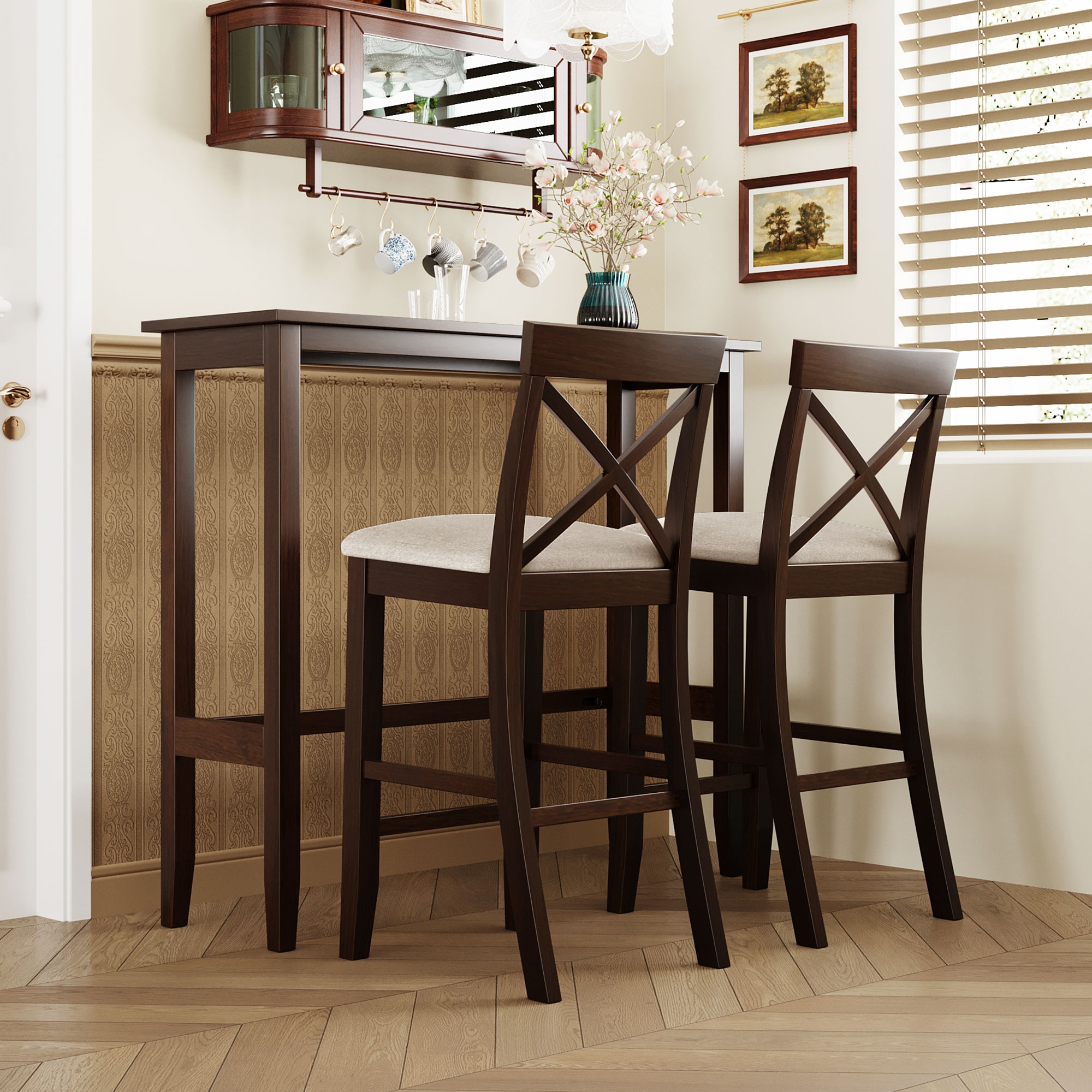 Farmhouse style pub discount table and chairs