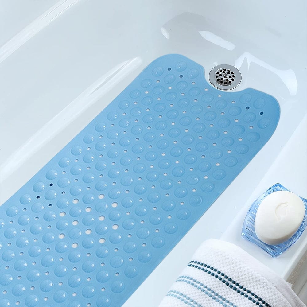 Long Bathtub Mat Tpe Door Mat Bathroom Anti-slip Mat With Suction Cups And  Drainage Holes For Non-slip And Anti-fall