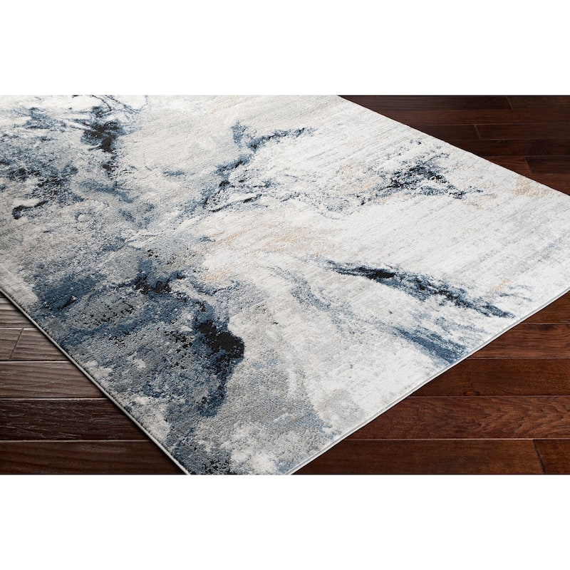 Livabliss Dahlia Abstract Marble Area Rug