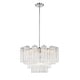 preview thumbnail 2 of 6, Addis 9 Light Polished Chrome Chandelier - 22"W x 14.25"H x 22"D
