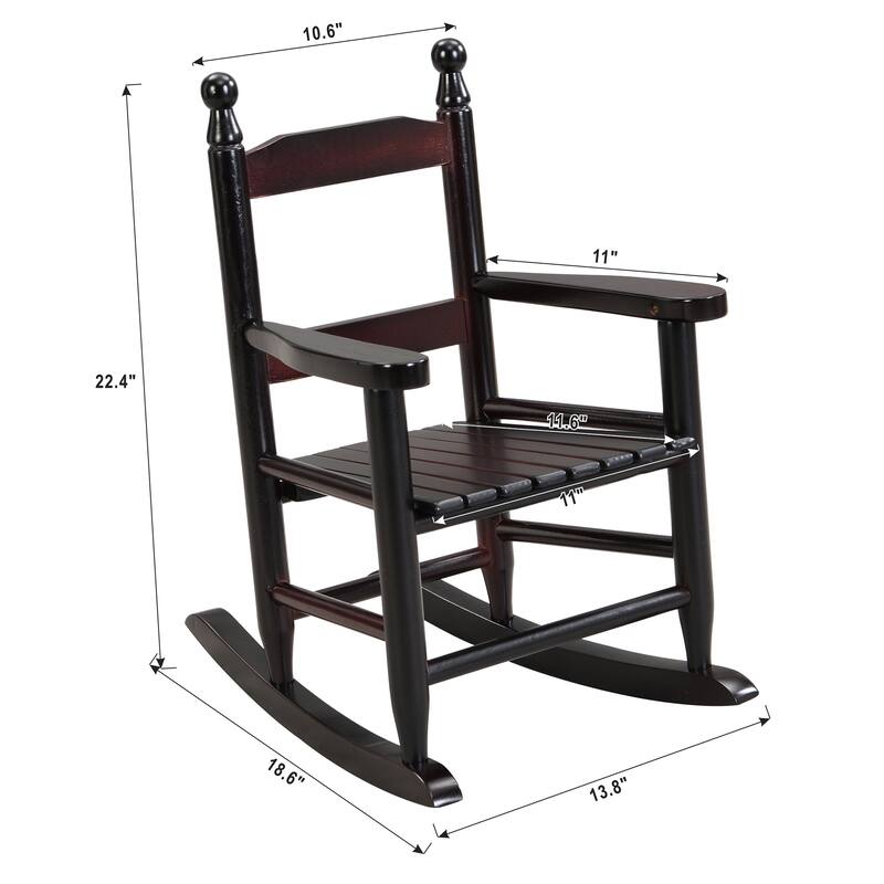 Child's Wood Porch Rocker - Perfect for Indoor or Outdoor All Weather Porch Rocker for Garden,Lawn,Balcony, for 3-7 Years Old