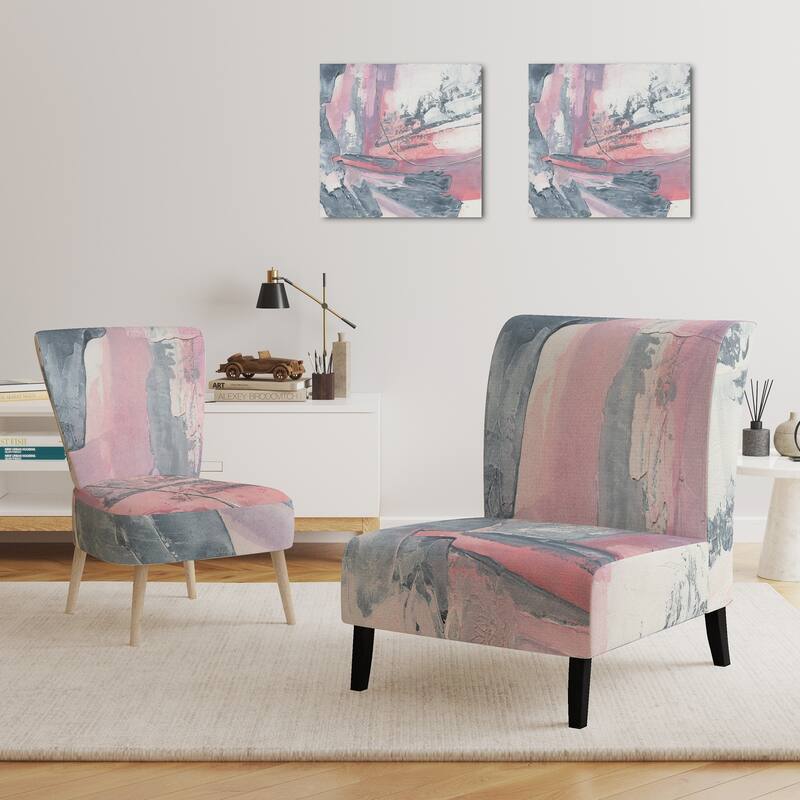 Photo inspiration: Shabby Chic Accent Chair Plans Reference: Designart Durty Shabby Pink Blush I Upholstered Shabby Chic Accent
