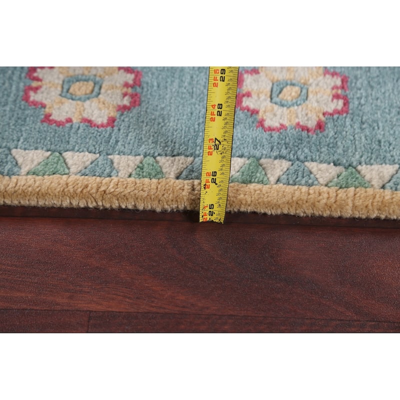 Vegetable Dye Nepalese Area Rug Hand-knotted Oriental Wool Carpet - 5'2" x 8'0"