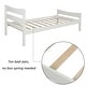 preview thumbnail 5 of 8, Twin Size Wood Platform Bed With Headboard And Wooden Slat Support (White)
