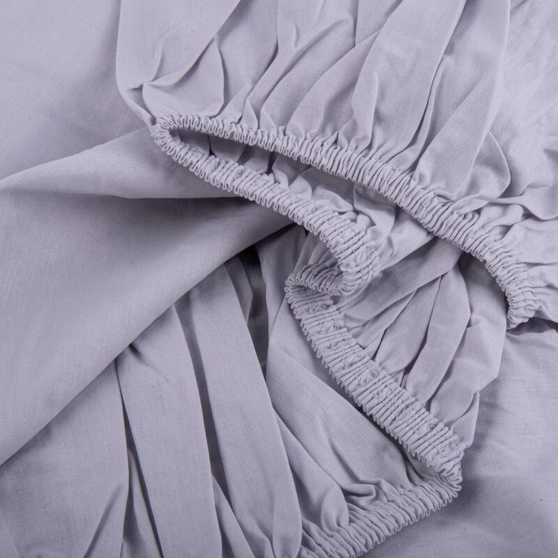 STP Goods Checked Grey Cotton Bedding Set of 4